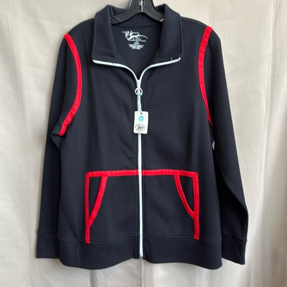 V Sport By Venezia black and red Zip Up Sweatshirt